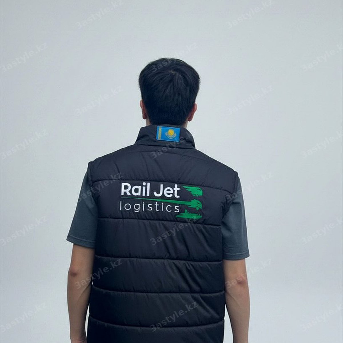 Утеплённый жилет с логотипом Rail Jet Logistics